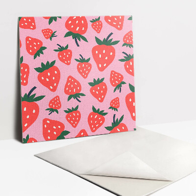 Carreau vinyl adhésif Fraise de dessin animé