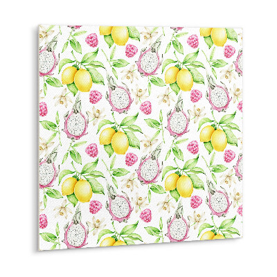 Adhésif Vinyle Carreaux Fruit du dragon et citron