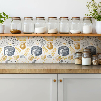 Adhésif Vinyle Carreaux Fromages de dessins animés