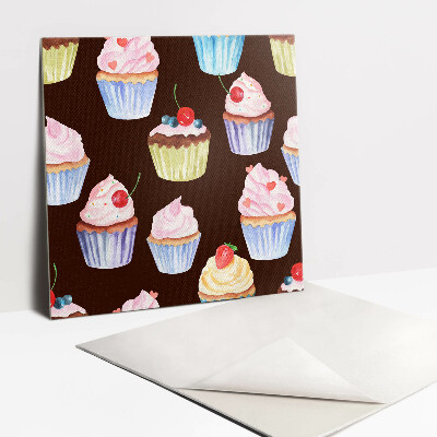 Carreau vinyl adhésif Cupcakes de dessins animés