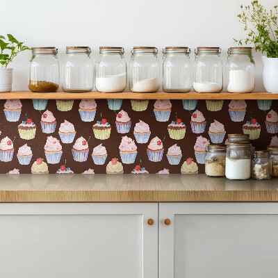 Carreau vinyl adhésif Cupcakes de dessins animés