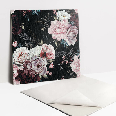 Carreaux de vinyle Fleurs colorées