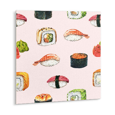 Carreaux de vinyle Sushis de dessin animé