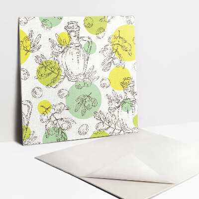 Carreau vinyl adhésif Huile d'olive
