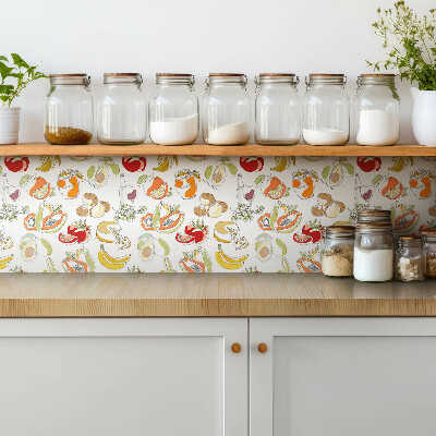 Carreau vinyl adhésif Fruits et légumes