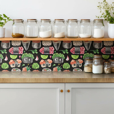 Adhésif Vinyle Carreaux Sushis de conte de fées