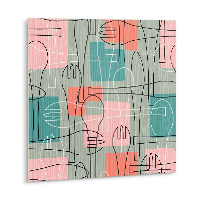 Adhésif Vinyle Carreaux Couverts abstraits