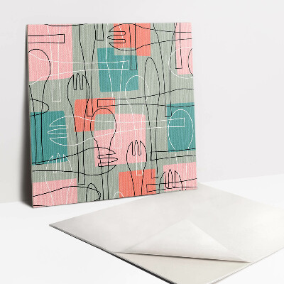 Adhésif Vinyle Carreaux Couverts abstraits