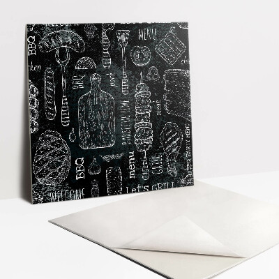 Carreau vinyl adhésif Grill de dessin animé