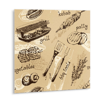 Carreau vinyl adhésif Grillades et kebab
