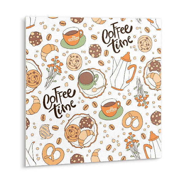 Adhésif Vinyle Carreaux C'est l'heure du café !