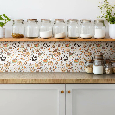 Adhésif Vinyle Carreaux C'est l'heure du café !