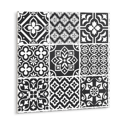 Carreaux de vinyle Carreaux portugais noirs et blancs