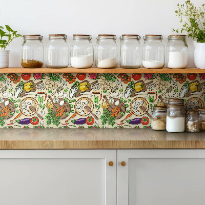 Carreaux de vinyle Légumes colorés de dessin animé