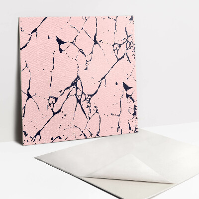 Carreau vinyl adhésif Dessin de marbre rose