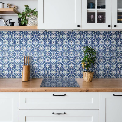 Carreau vinyl adhésif Carrelage portugais bleu