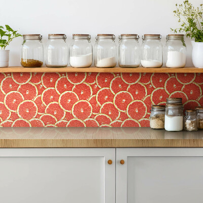 Carreau vinyl adhésif Tranches de pamplemousse rouge
