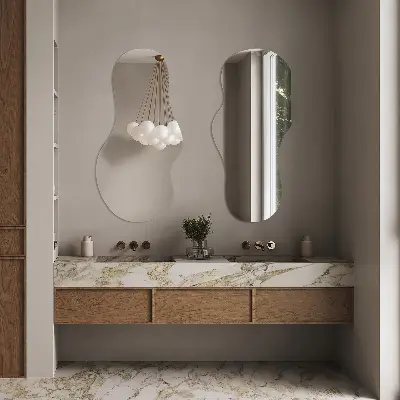 Miroir décoratif à forme irrégulière au design moderne