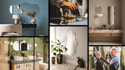 Miroir décoratif à forme irrégulière au design moderne