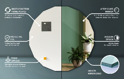 Miroir irregulier avec une forme originale