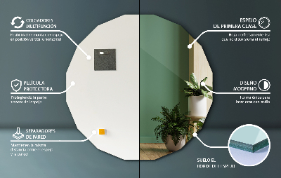 Miroir irregulier avec une forme originale