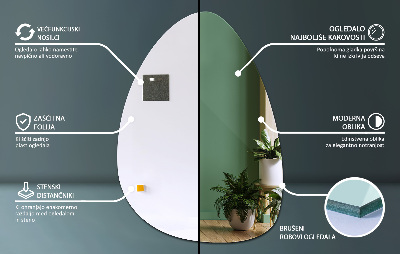 Miroir forme originale Mural sans cadre