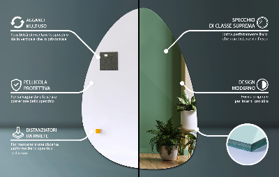 Miroir forme originale Mural sans cadre