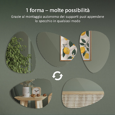 Miroir forme originale Mural sans cadre