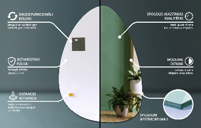 Miroir forme originale Mural sans cadre
