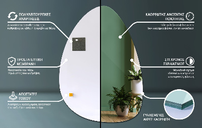 Miroir forme originale Mural sans cadre