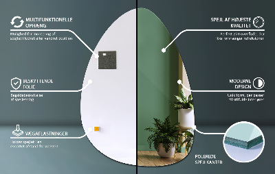 Miroir forme originale Mural sans cadre