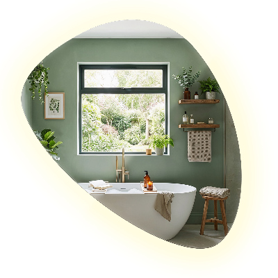 Miroir en forme d'œuf Mural éclairage LED