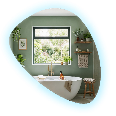 Miroir en forme d'œuf Mural éclairage LED