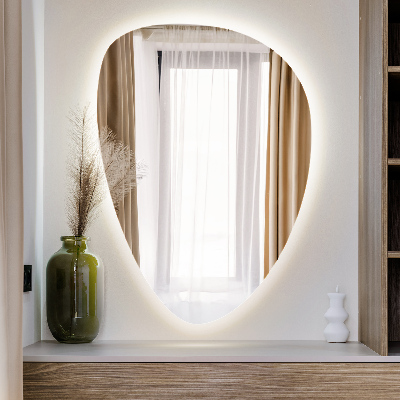 Miroir en forme d'œuf Mural éclairage LED