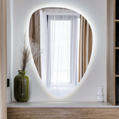 Miroir en forme d'œuf Mural éclairage LED