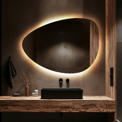 Miroir en forme d'œuf Mural éclairage LED