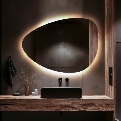 Miroir en forme d'œuf Mural éclairage LED
