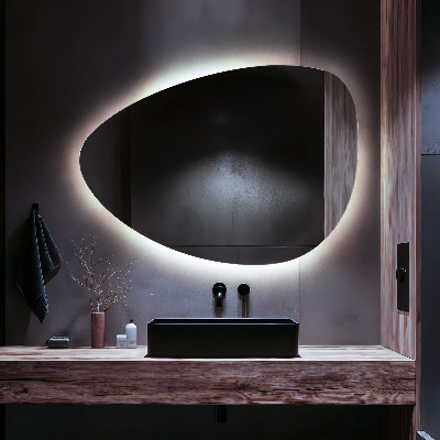 Miroir en forme d'œuf Mural éclairage LED