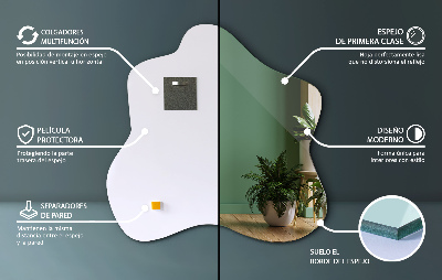 Miroir asymétrique sans cadre