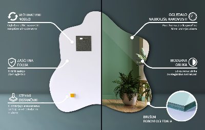 Miroir asymétrique sans cadre
