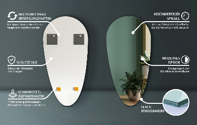Miroir goutte d'eau sans cadre
