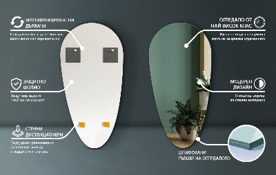 Miroir goutte d'eau sans cadre