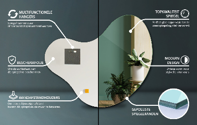 Miroir organique et décoratif