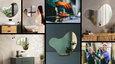Miroir organique et décoratif