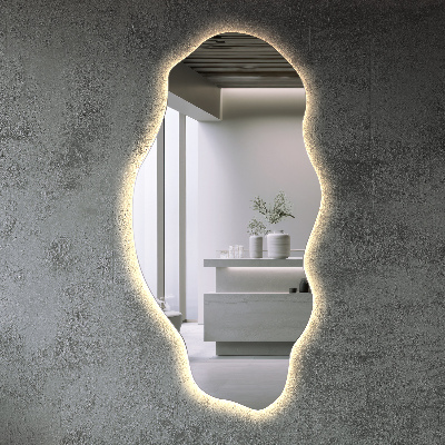 Miroir lumineux irregulier décoratif