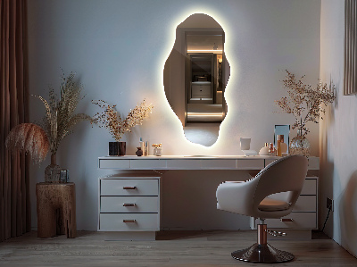 Miroir lumineux irregulier décoratif