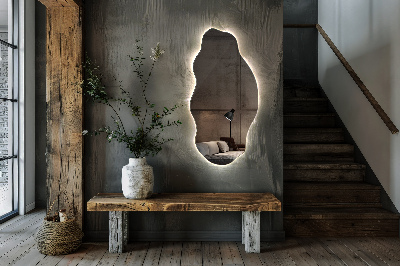 Miroir lumineux irregulier décoratif