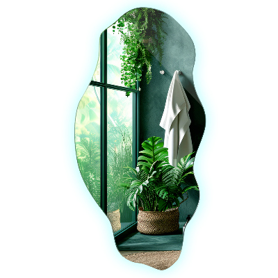 Miroir lumineux irregulier décoratif
