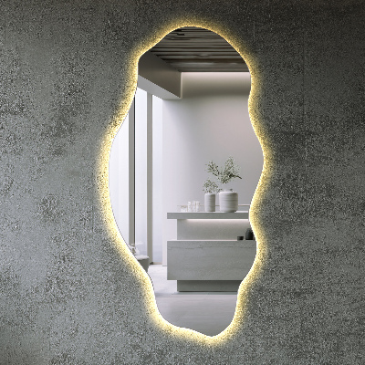 Miroir lumineux irregulier décoratif