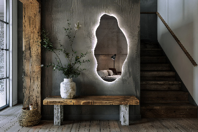 Miroir lumineux irregulier décoratif
